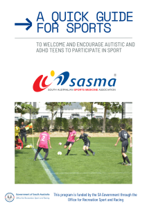 A quick guide for sports to welcome and include teenagers with autism and adhd, image of teenagers playing soccer on an outdoor pitch